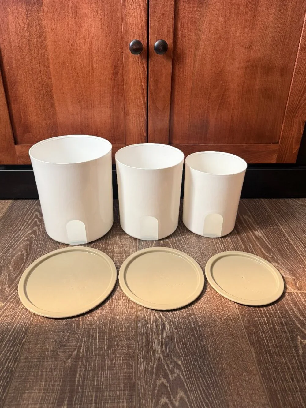 Tupperware One Touch Reminder Canisters – Set of 3